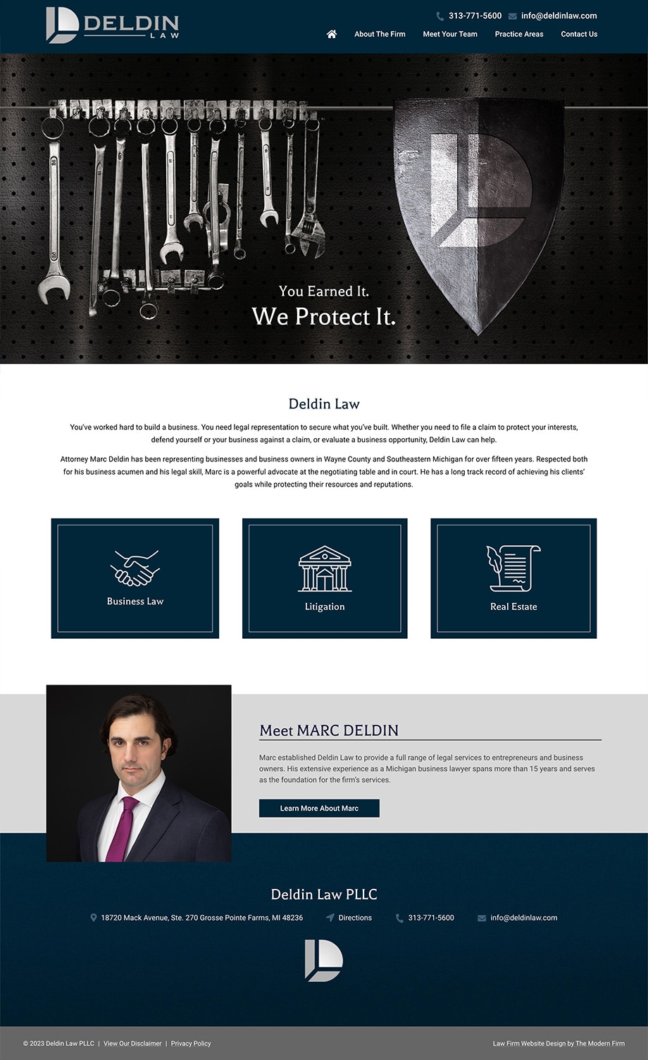 Law Firm Website Design for Deldin Law