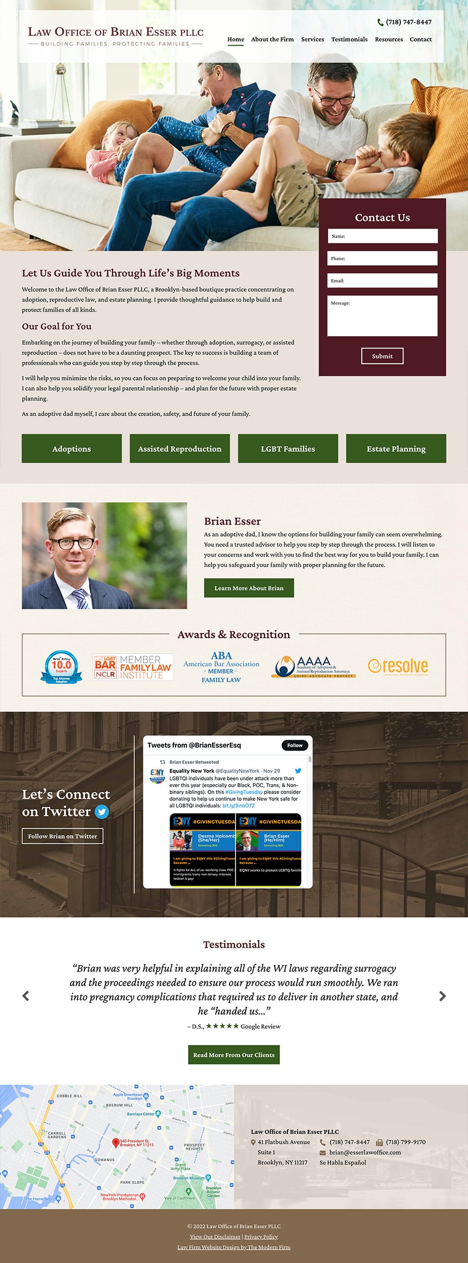 Law Firm Website Design for Law Office of Brian Esser