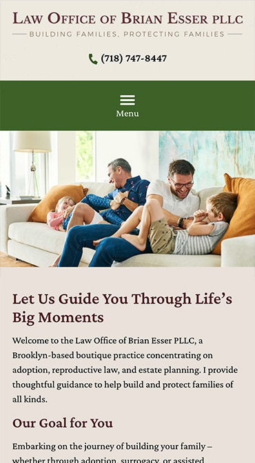 Responsive Mobile Attorney Website for Law Office of Brian Esser