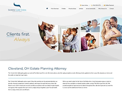 Law Firm Website design for Maria L. Shinn, LLC