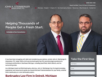 Law Firm Website design for John A. Steinberger & Ass…