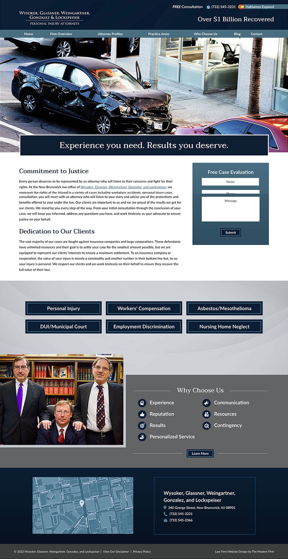 Law Firm Website Design for Wysoker, Glassner, Weingartner, Gonzalez, and Lockspeiser