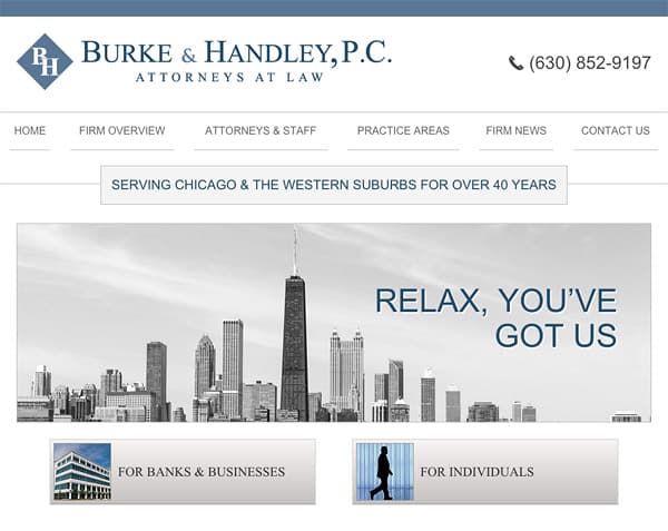 Mobile Friendly Law Firm Webiste for Burke & Handley, P.C.