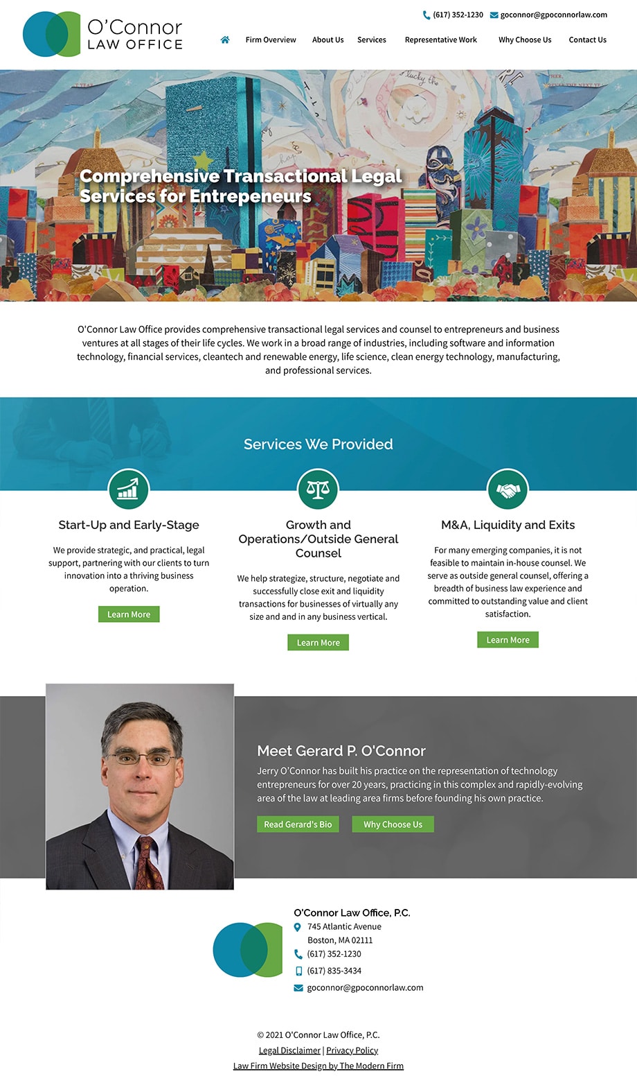 Law Firm Website Design for O'Connor Law Office, P.C.