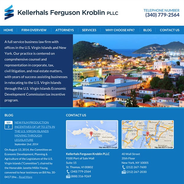 Mobile Friendly Law Firm Webiste for Kellerhals Ferguson Kroblin PLLC