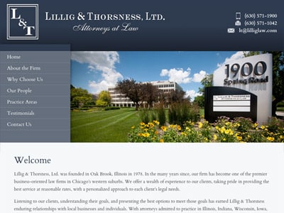 Law Firm Website design for Lillig & Thorsness, Ltd.