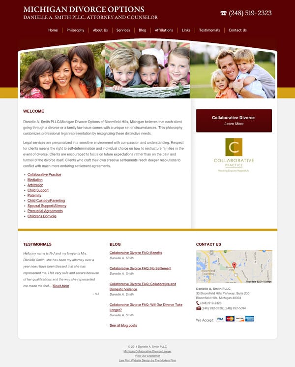 Law Firm Website Design for Danielle A. Smith PLLC