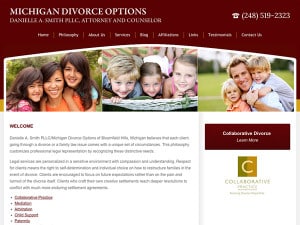 Michigan Attorney Website Design for iPad michigan-divorce-options-tablet
