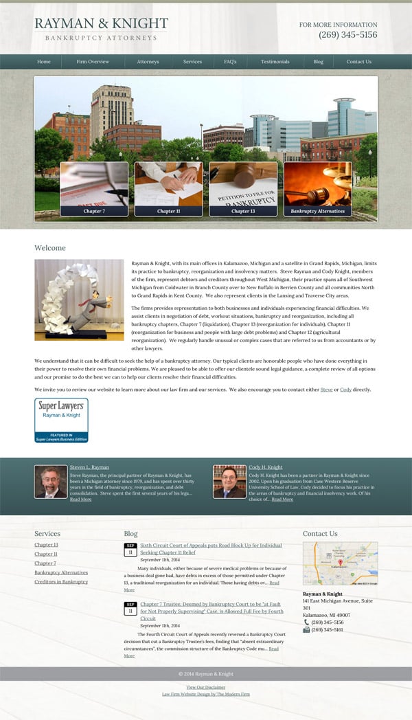 Law Firm Website Design for Rayman & Knight