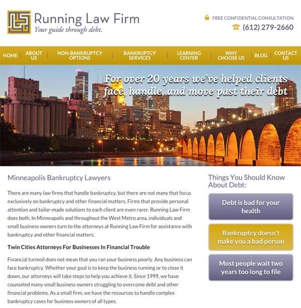 Mobile Friendly Law Firm Webiste for Running Law Firm