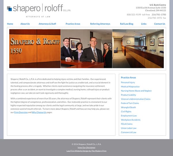 Law Firm Website Design for Shapero | Roloff Co., L.P.A.