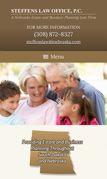 Responsive Mobile Attorney Website for Steffens Law Office, P.C.