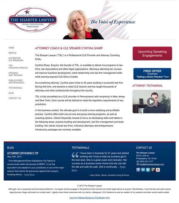 Law Firm Website Design for The Sharper Lawyer