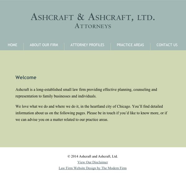 Law Firm Website Design for Ashcraft & Ashcraft, Ltd.