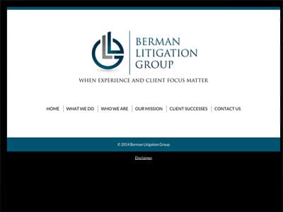 Law Firm Website design for Berman Litigation Group