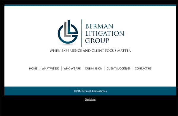 Law Firm Website Design for Berman Litigation Group