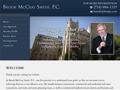 Law Firm Website design for Brook McCray Smith, P.C.