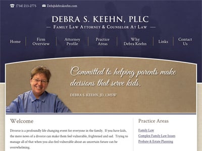 Law Firm Website design for Debra S. Keehn, PLLC