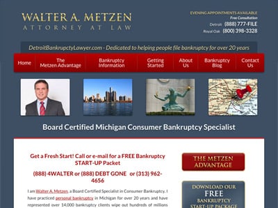 Law Firm Website design for Law Offices of Walter Met…