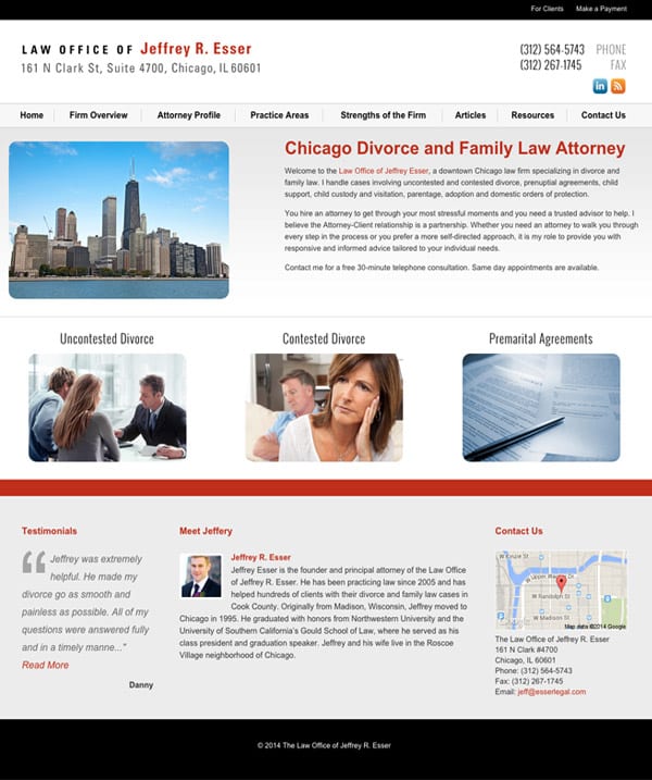 Law Firm Website Design for Law Office of Jeffrey R. Esser