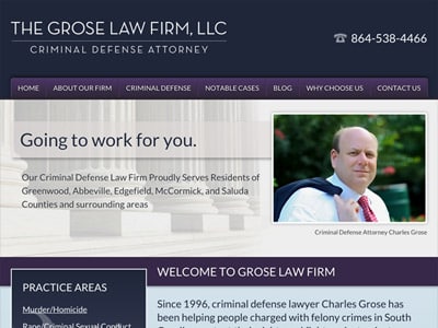 Law Firm Website design for The Grose Law Firm, LLC