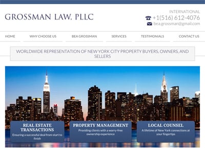 Law Firm Website design for Grossman Law, PLLC