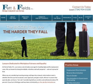 Ann Arbor Michigan Law Firm Website Design fett-law-tablet