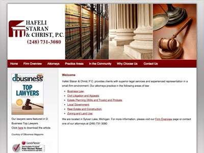 Law Firm Website design for Hafeli Staran & Christ, P…