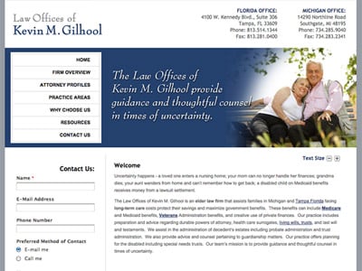 Law Firm Website design for Law Office of Kevin M. Gi…