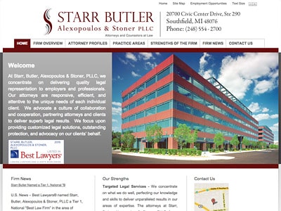 Law Firm Website design for Starr, Butler, Alexopoulo…