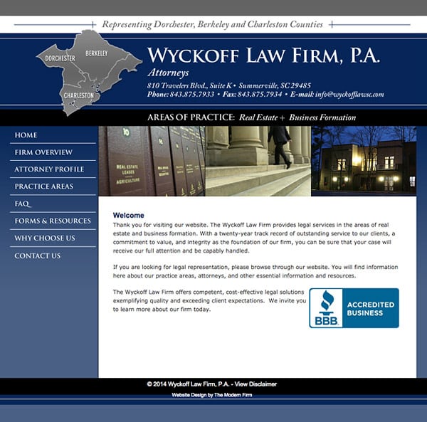 Law Firm Website Design for Wyckoff Law Firm, P.A.