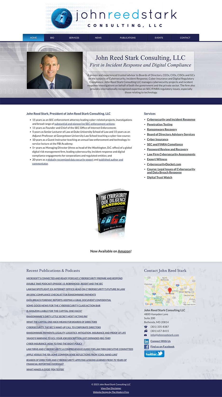 Law Firm Website Design for John Reed Stark Consulting, LLC