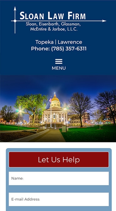 Responsive Mobile Attorney Website for Sloan, Eisenbarth, Glassman, McEntire & Jarboe, L.L.C.