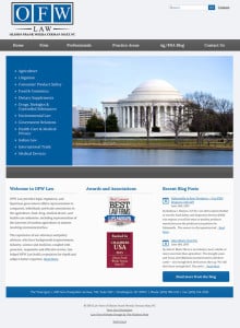 Website Design for Washington D.C. Law Firm ofw-law-desktop