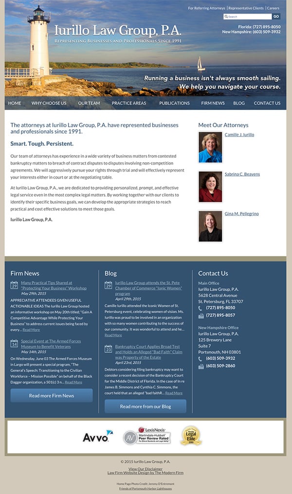 Law Firm Website Design for Iurillo Law Group, P.A.