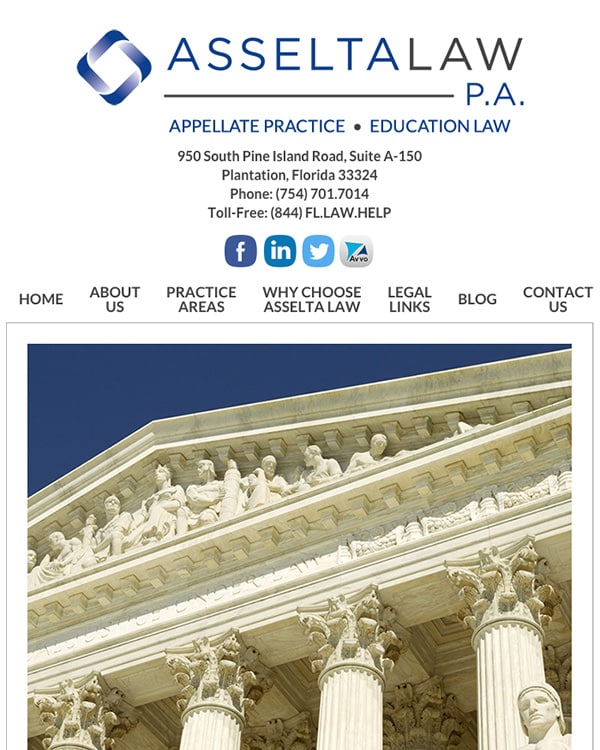 Mobile Friendly Law Firm Webiste for Asselta Law PA