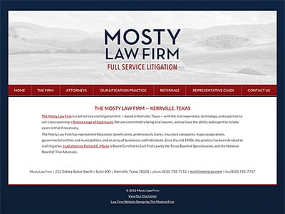 Law Firm Website design for Mosty Law Firm