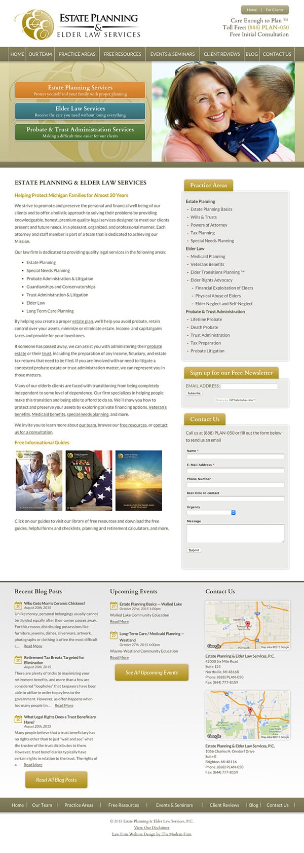 Law Firm Website Design for Estate Planning & Elder Law Services, P.C.