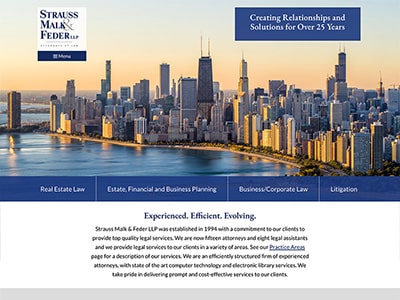 Law Firm Website design for Strauss & Malk LLP