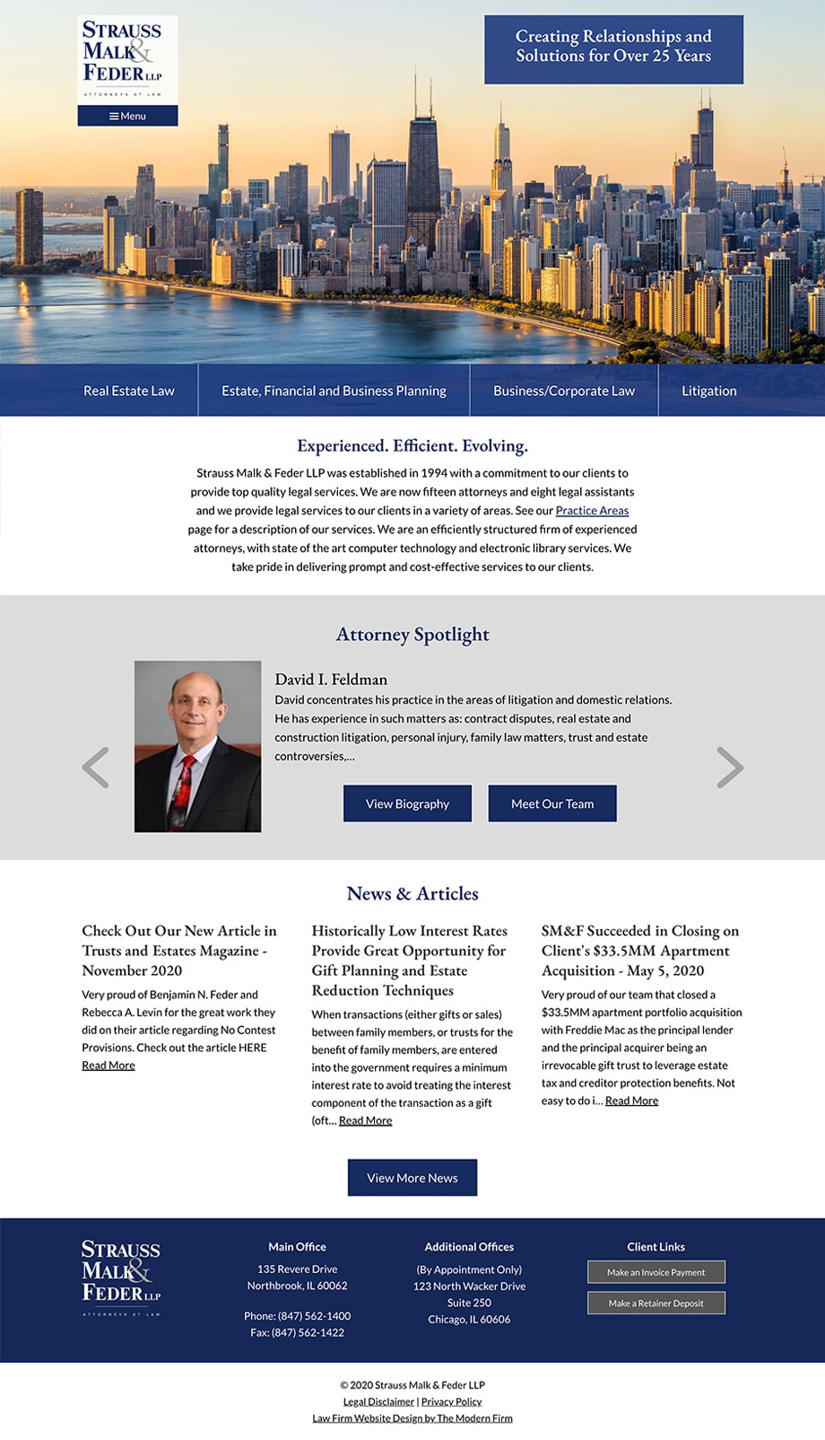 Law Firm Website Design for Strauss & Malk LLP