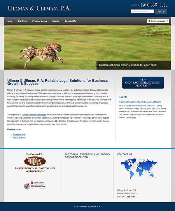 Law Firm Website Design for Ullman & Ullman, P.A.