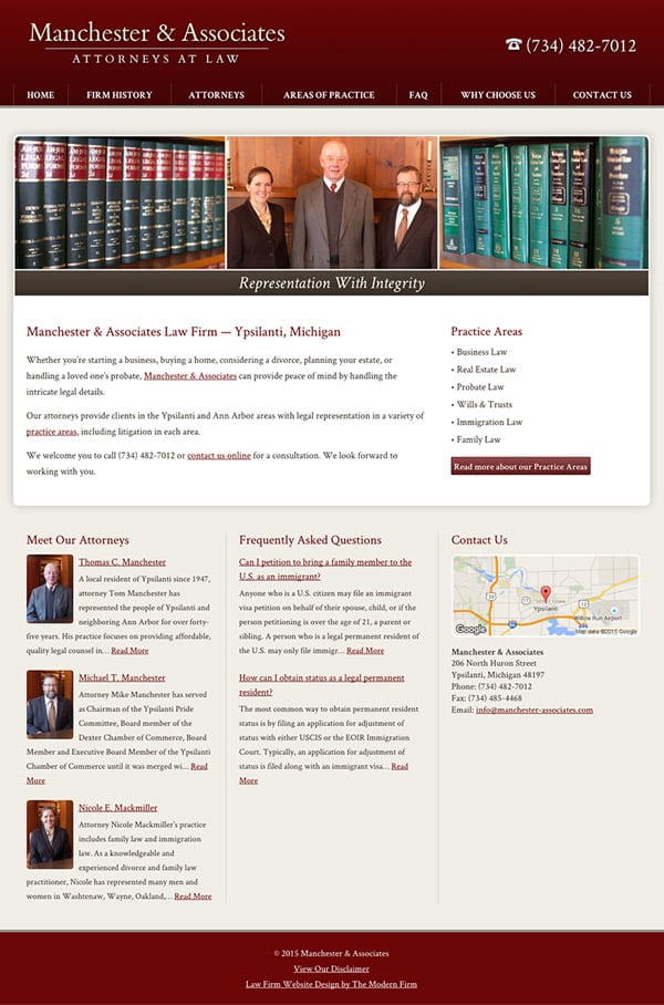 Ypsilanti, Michigan, Law Firm Website Design