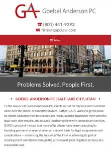 Salt Lake City Utah Law Firm Website Design