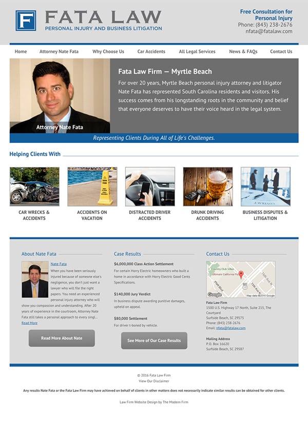 Law Firm Website Design for Fata Law Firm