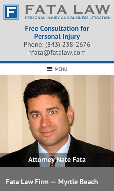 Responsive Mobile Attorney Website for Fata Law Firm