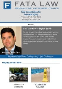 Myrtle Beach SC Attorney Tablet Design