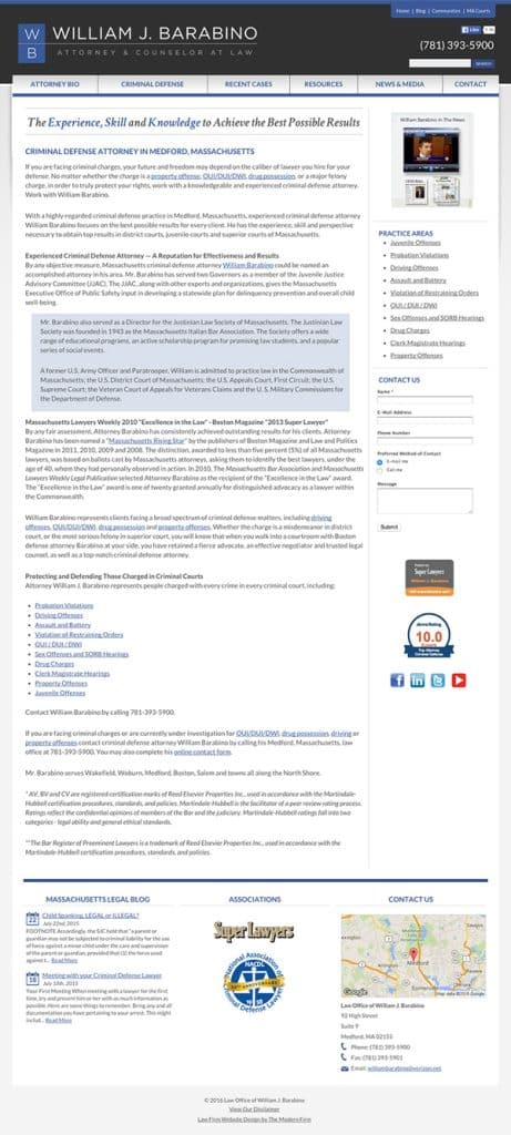 Massachusetts Attorney Website Design