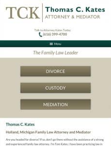 Holland Michigan Law Firm Tablet Design