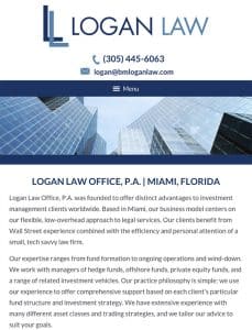 Miami Florida Attorney Tablet Website Design