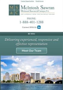 Florida Tablet Law Firm Website Design